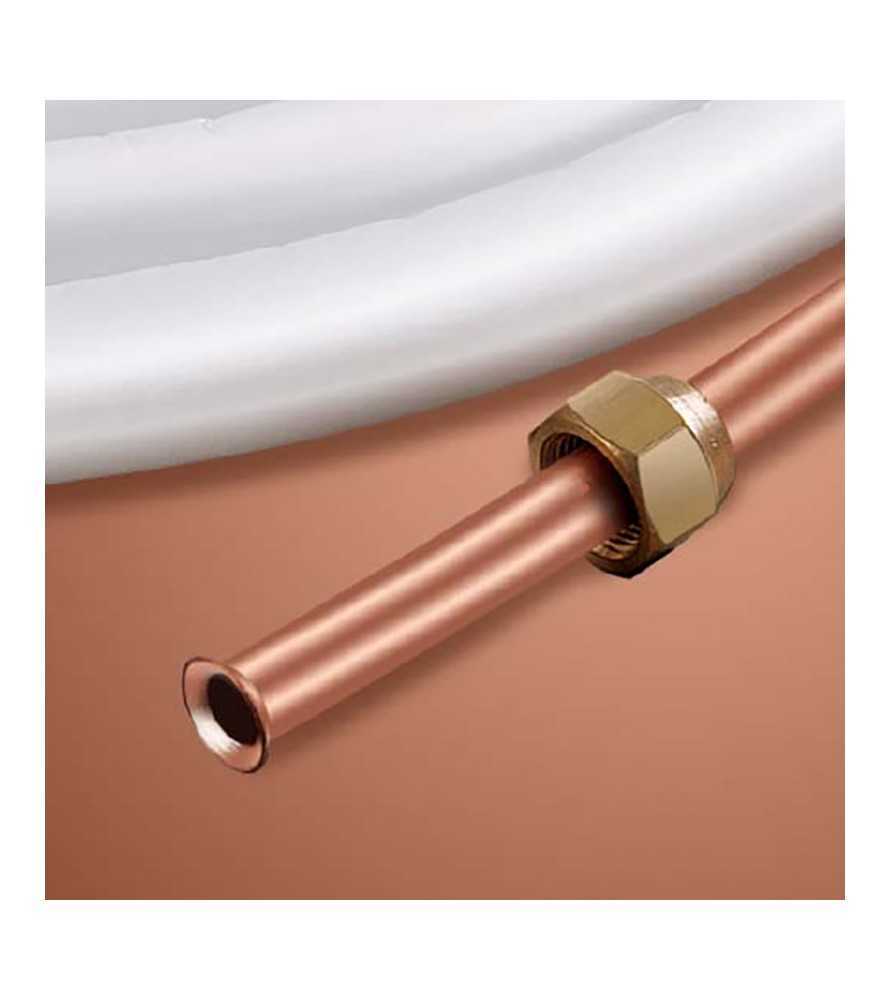 ottocool kit installazione varie misure per climatizzatore 7000 9000 12000 btu tubi rame cartellati da 14 e 38 e tubo condensa