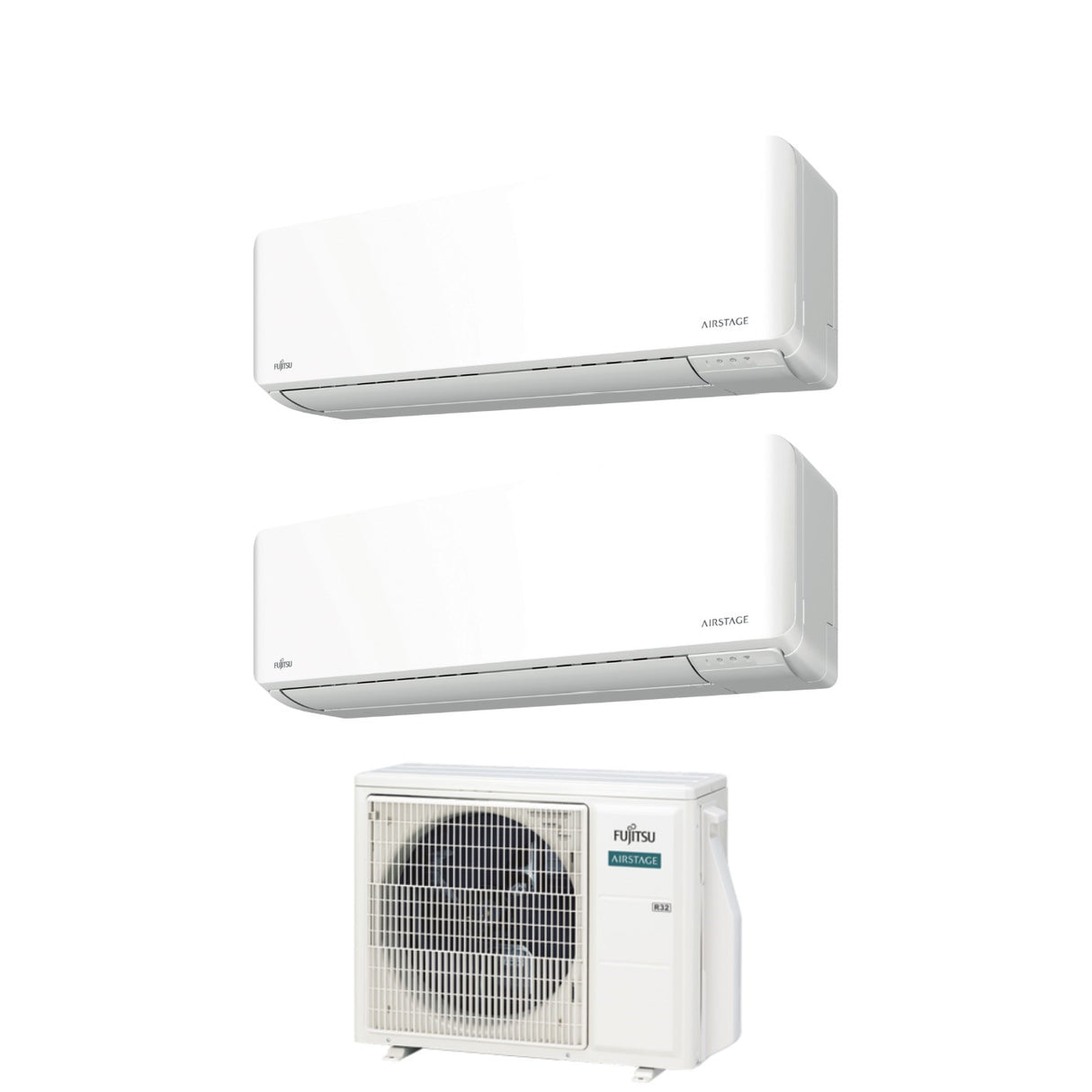 climatizzatore condizionatore fujitsu dual split inverter serie km 9_12 con aoyg18kbta2 r 32 wi fi integrato 9000_12000