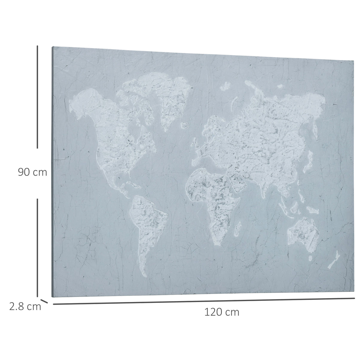 easycomfort easycomfort stampa su tela in legno di pino 120x90cm per casa e ufficio grigia e bianca