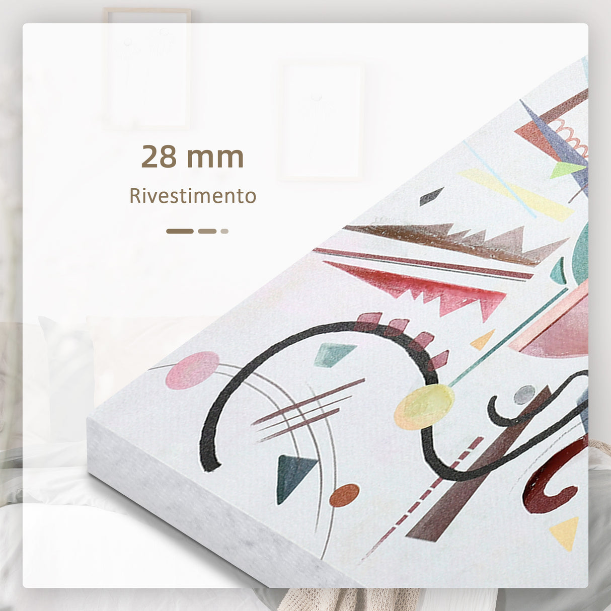 easycomfort easycomfort stampa su tela astratta in legno di pino 4 pezzi 60x60cm per casa e ufficio multicolore