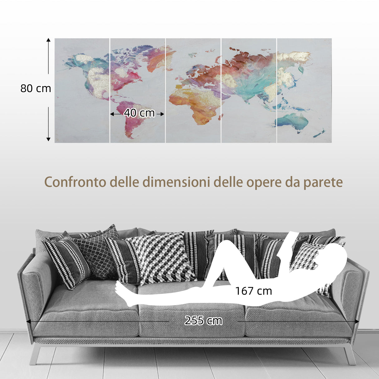 easycomfort easycomfort stampa su tela 80x40cm 5 pezzi per casa e ufficio tela in legno di pino e vernice ad acqua multicolore