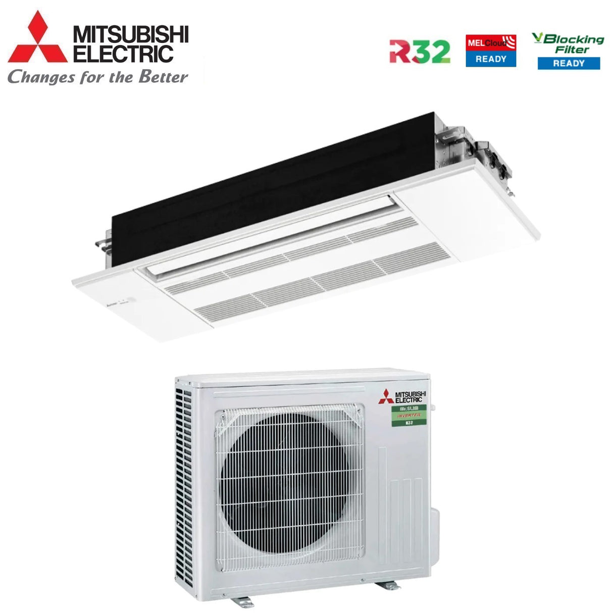 condizionatore climatizzatore mitsubishi a cassetta a 1 via serie mlz kp50vf suz m50va gas r 32 18000 btu