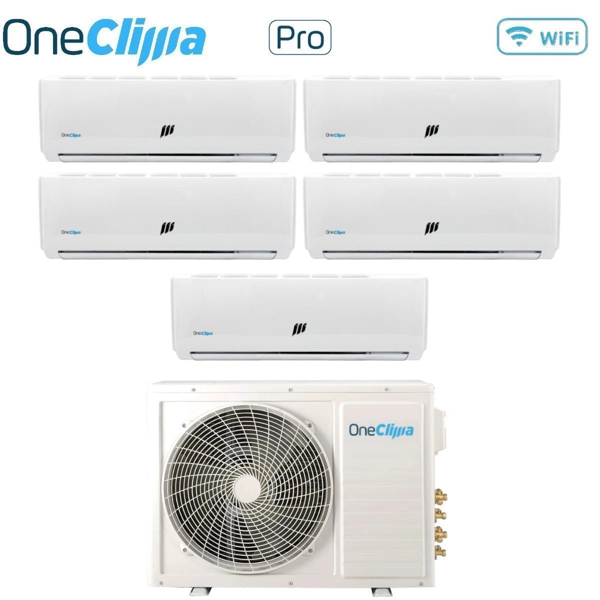 oneclima condizionatore oneclima penta split inverter serie pro 1212121212 con mlt42x5y24 r 32 wi fi optional 1200012000120001200012000