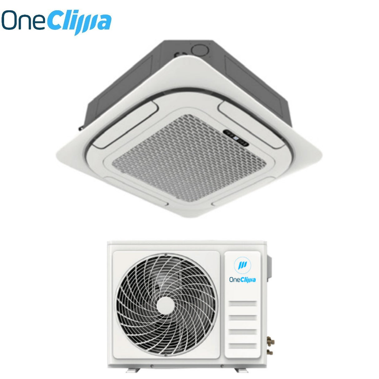 oneclima climatizzatore condizionatore oneclima inverter cassetta 4 vie 12000 btu air 12 cst m r 32 wi fi optional griglia inclusa e telecomando di serie
