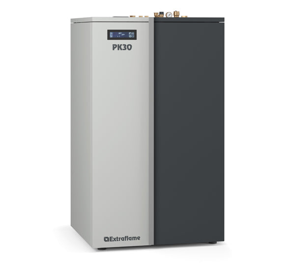 caldaia a pellet la nordica extraflame pk 30 kw con acs