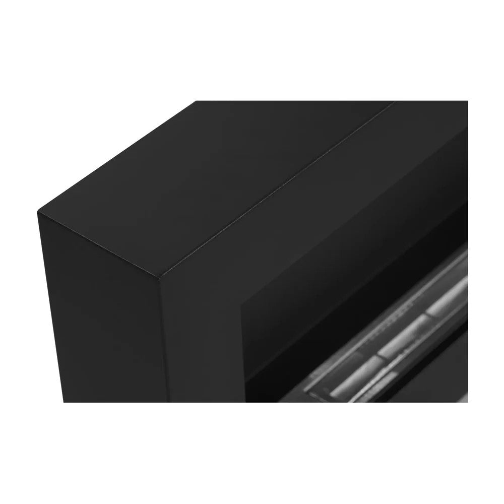 camino a bioetanolo biocamino da parete siena nero l 90 x p 12 x h 40