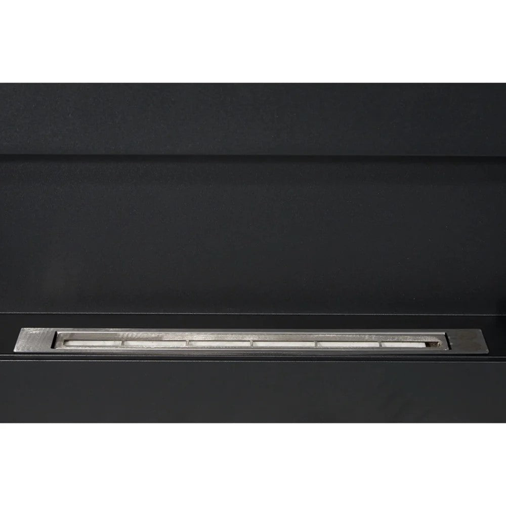 camino a bioetanolo biocamino da parete siena nero l 90 x p 12 x h 40