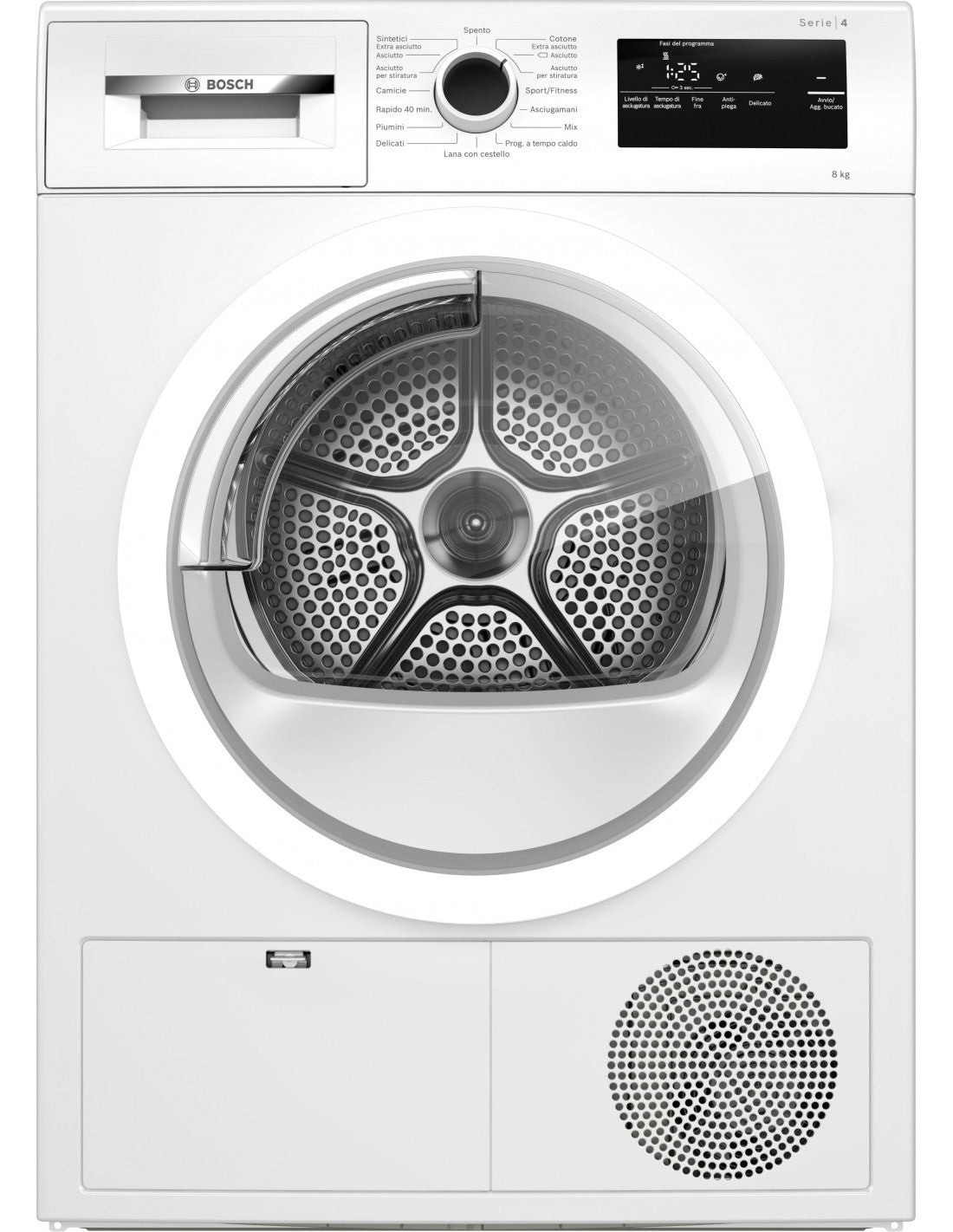 asciugatrice a pompa di calore 8 kg bosch wth85v18ii classe a++ a84 2xl59 8xp61 3 easyclean autodry