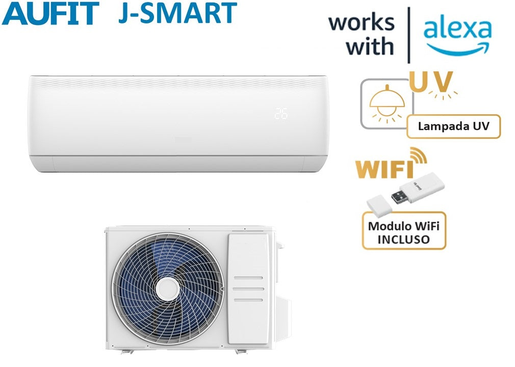 aufit climatizzatore condizionatore inverter aufit serie j smart jd4 9000 btu r 32 wi fi incluso dasw h09b5a4jd aa