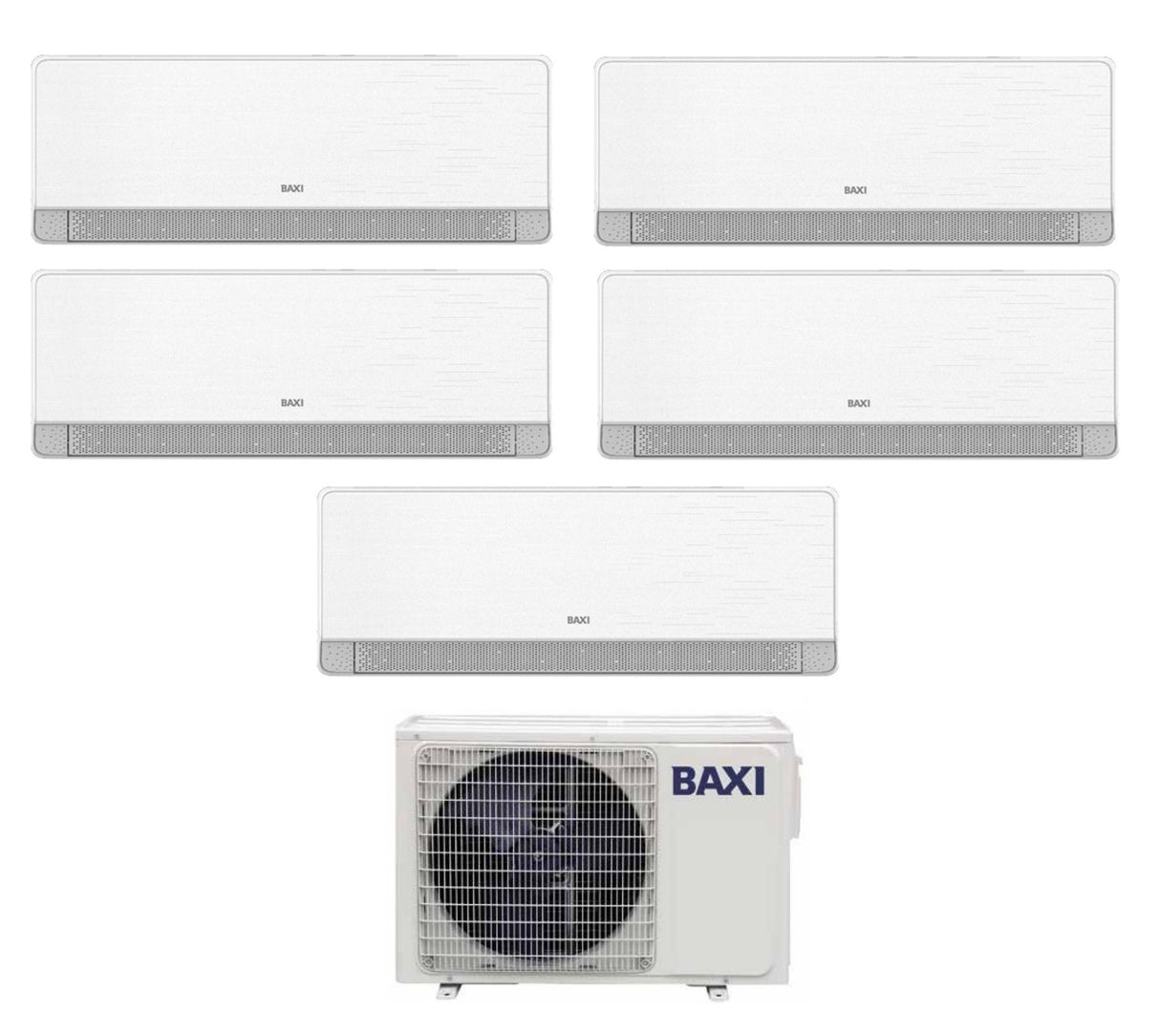 baxi condizionatore penta split baxi sidera 99999 con lsgt125 5m r 32 wi fi integrato