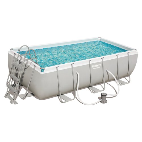 bestway piscina bestway 56441 3 power steel rettangolare con accessori grigio ean 6942138986372