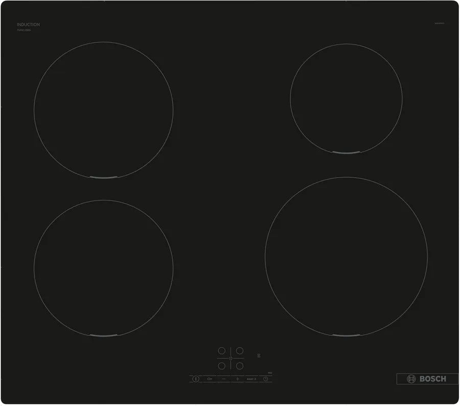 bosch piano cottura a induzione bosch pue611bb5j 4 fuochi l592xp522 vetro ceramica nero ean 4242005261208