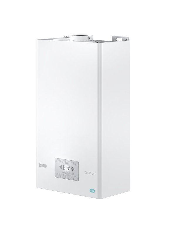 caldaia riello start ar 25 kis low nox a condensazione cod. 20171062 completa di kit scarico fumi metano novita