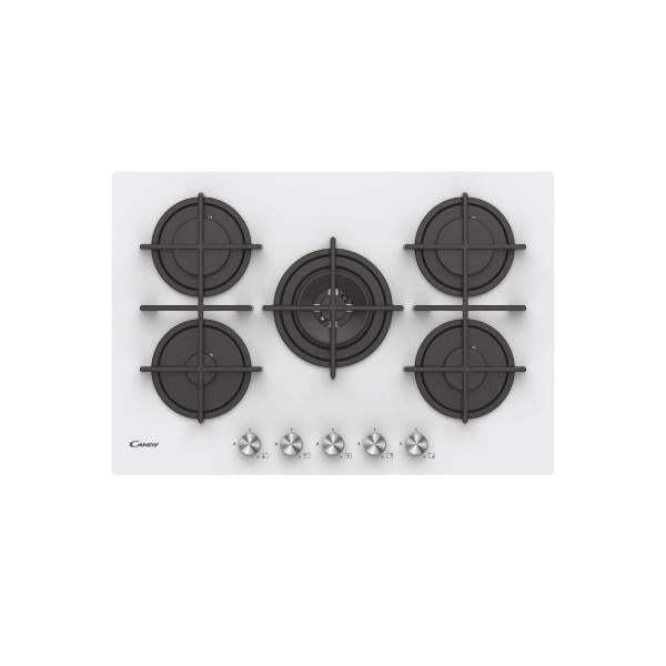 candy piano cottura ad incasso candy cvg74wpw 5 fuochi l745xp51 vetro temperato bianco ean 33802749