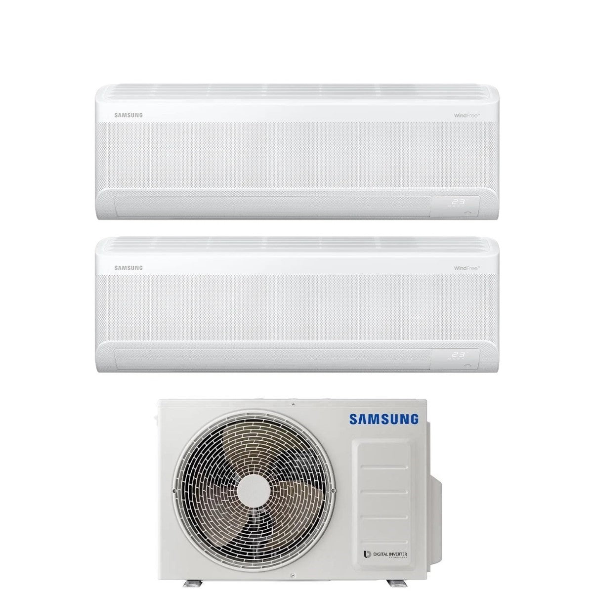 climatizzatore condizionatore dual split inverter samsung serie windfree elite 9000_9000 btu con aj040txj2kg a___ wi fi 9_9 r 32 novita
