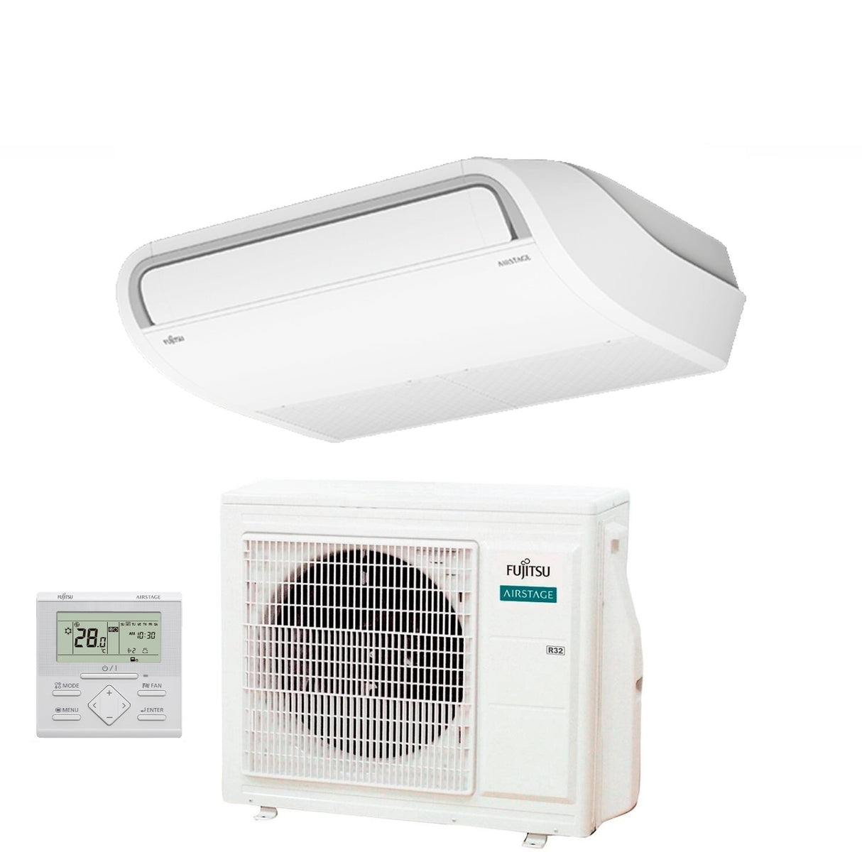 climatizzatore condizionatore fujitsu inverter soffitto serie eco kr 36000 btu abyg36krta _ aoyg36kqta r 32 3ngf83105 wi fi optional classe a_ a trifase con filocomando di serie