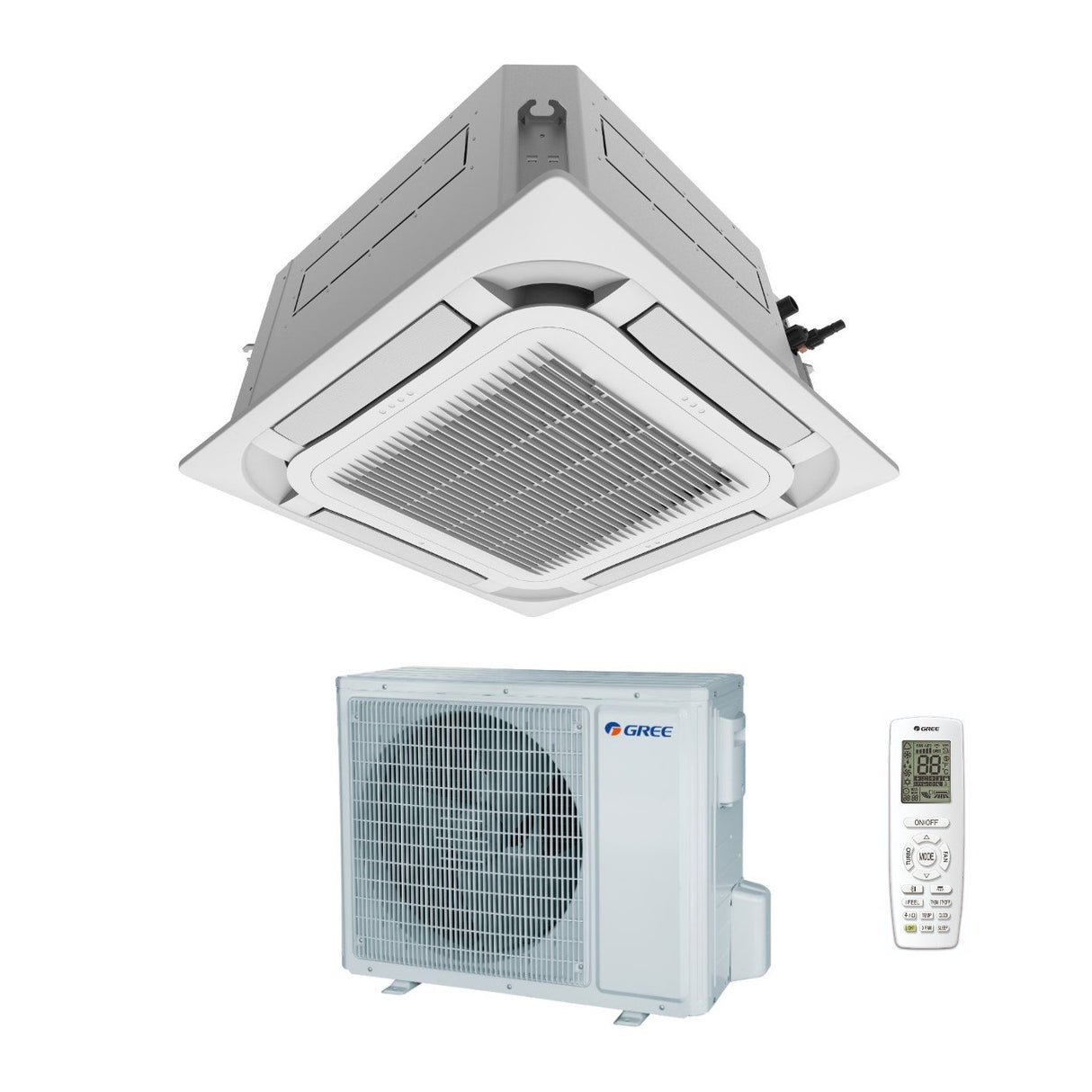 climatizzatore condizionatore gree a cassetta a 8 vie 18000 btu gud50t a t r 32 wi fi optional con telecomando e pannello incluso novita 4708