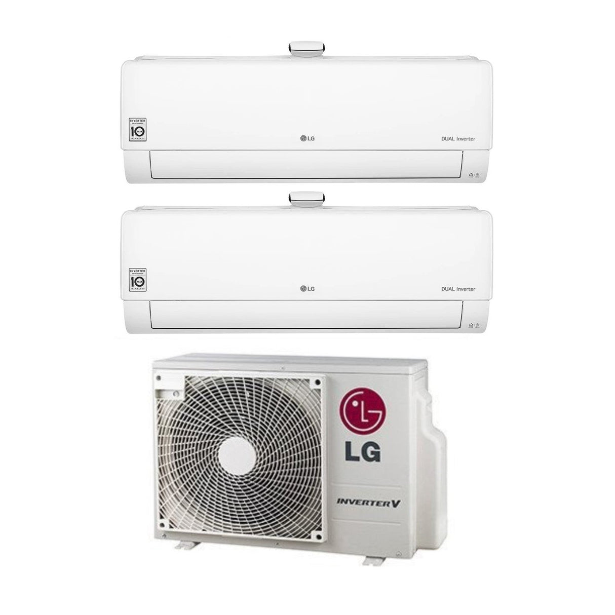 climatizzatore condizionatore lg dual split inverter serie atmosfera 9_9 con mu2r17 r 32 wi fi integrato 9000_9000 17390