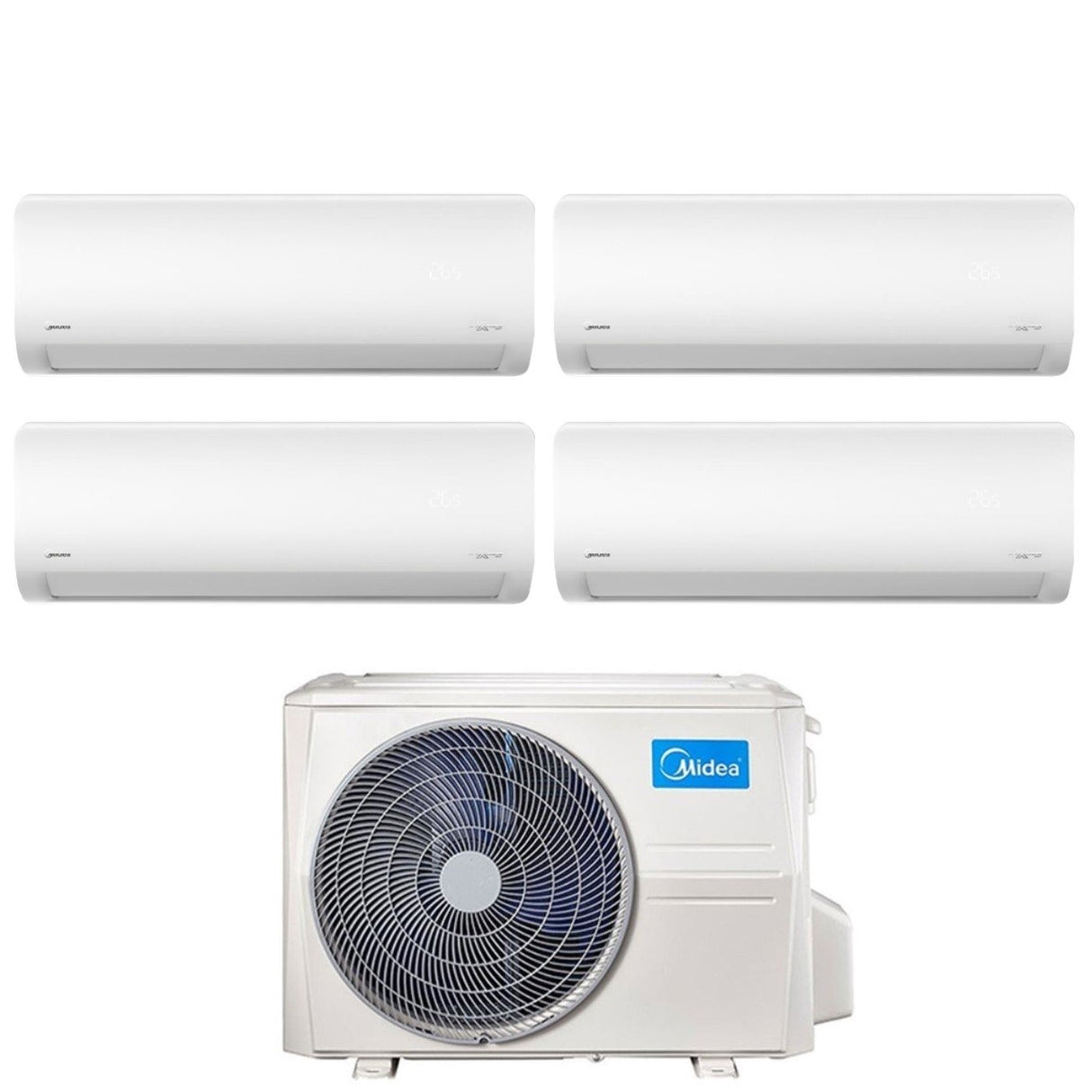 climatizzatore condizionatore midea quadri split inverter serie xtreme 9_9_9_9 con m4oe 28hfn8 r 32 wi fi integrato 9000_9000_9000_9000 novita 10718