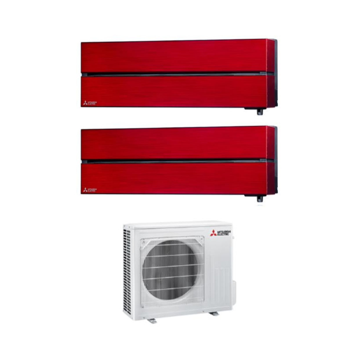 climatizzatore condizionatore mitsubishi electric dual split inverter serie kirigamine style msz ln 9_9 con mxz 2f53vf ruby red wi fi r 32 9000_9000 rosso new 2018