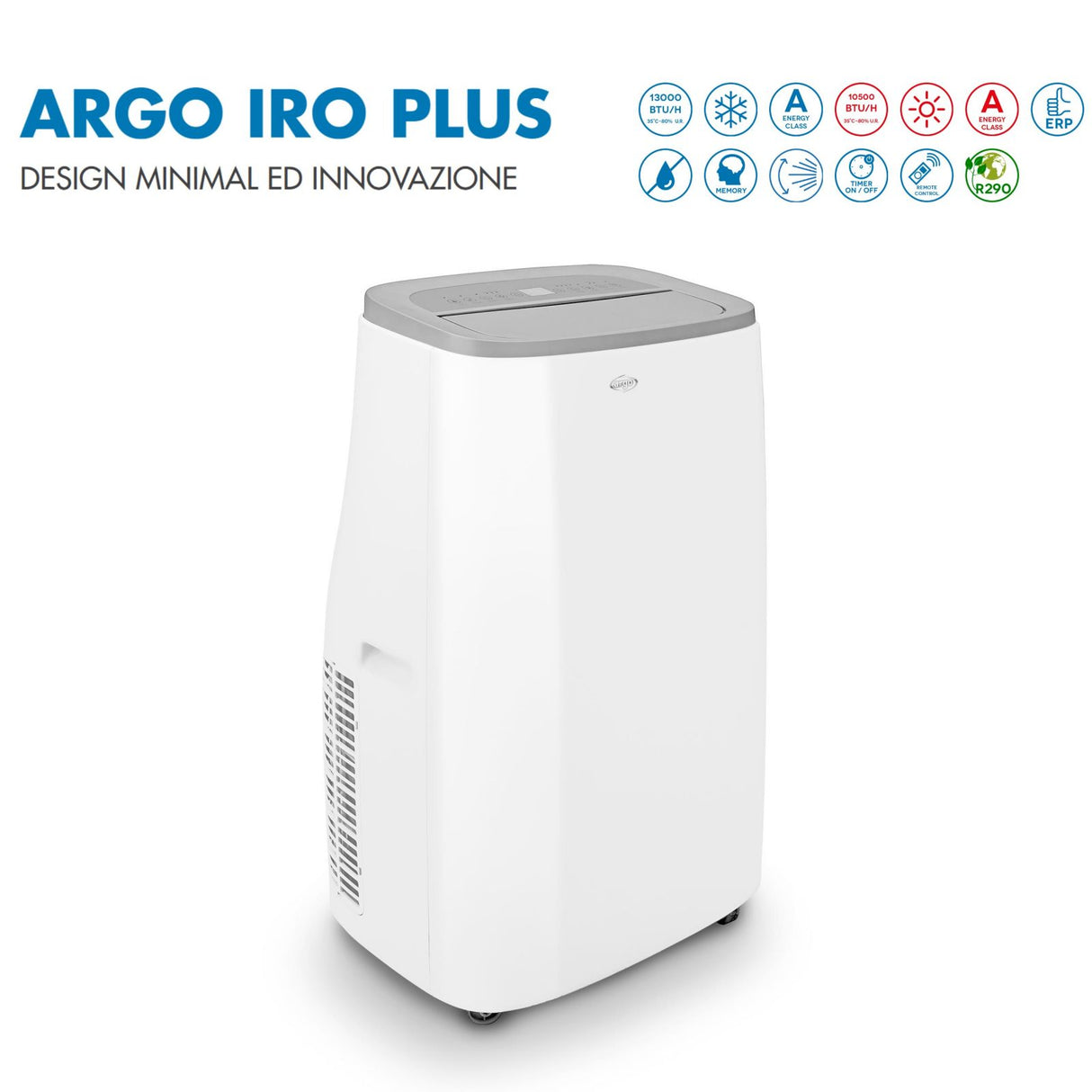 climatizzatore condizionatore portatile argo iro plus 13000 btu pompa di calore cod. 398000696 9297