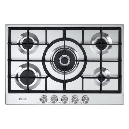 de longhi piano cottura a gas de longhi life nsl 575 x 5 fuochi l75xp51 inox ean 8024651211013