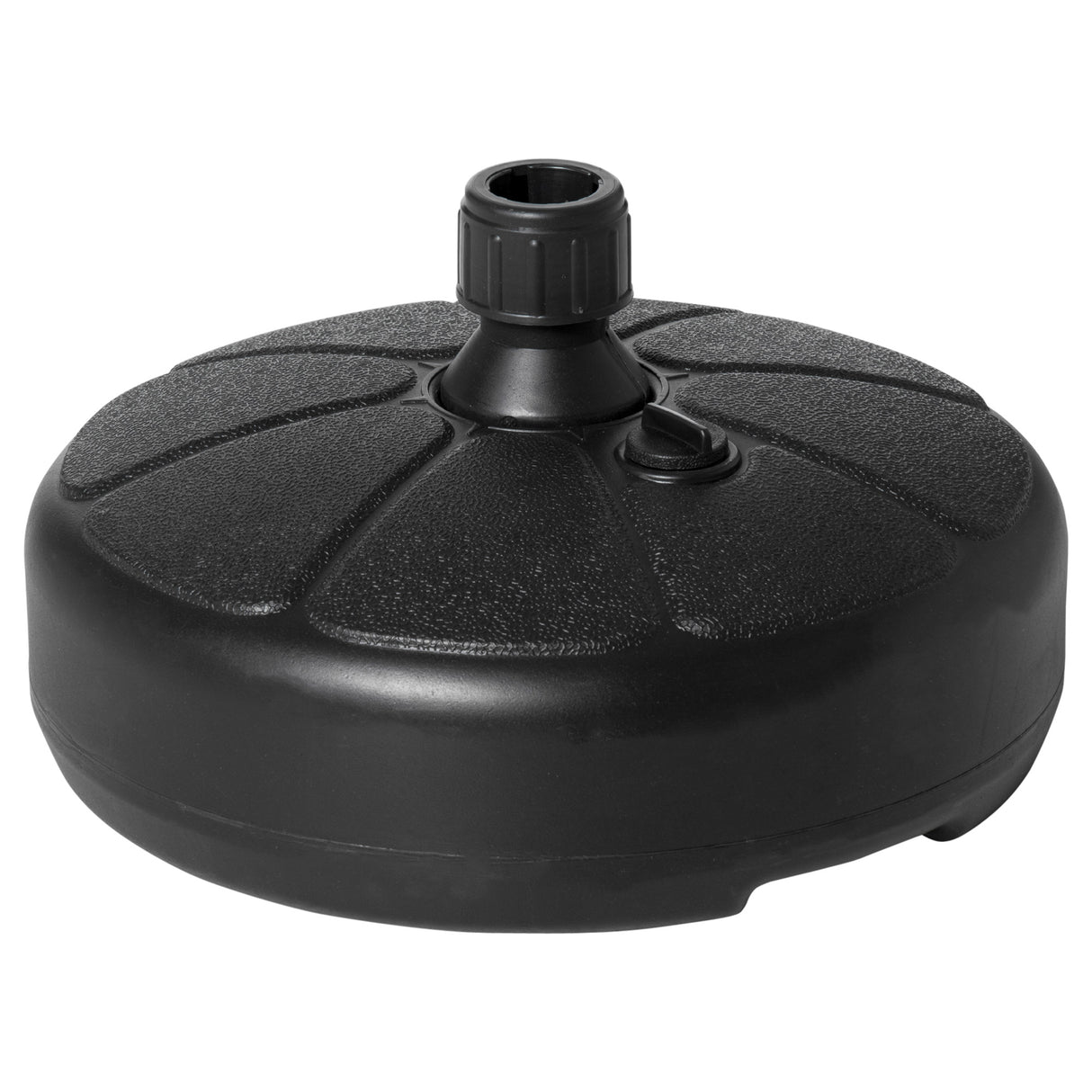 easycomfort easycomfort base per ombrellone rotonda in plastica riempibile con acqua e sabbia per pali da 38 mm 38 cm nero