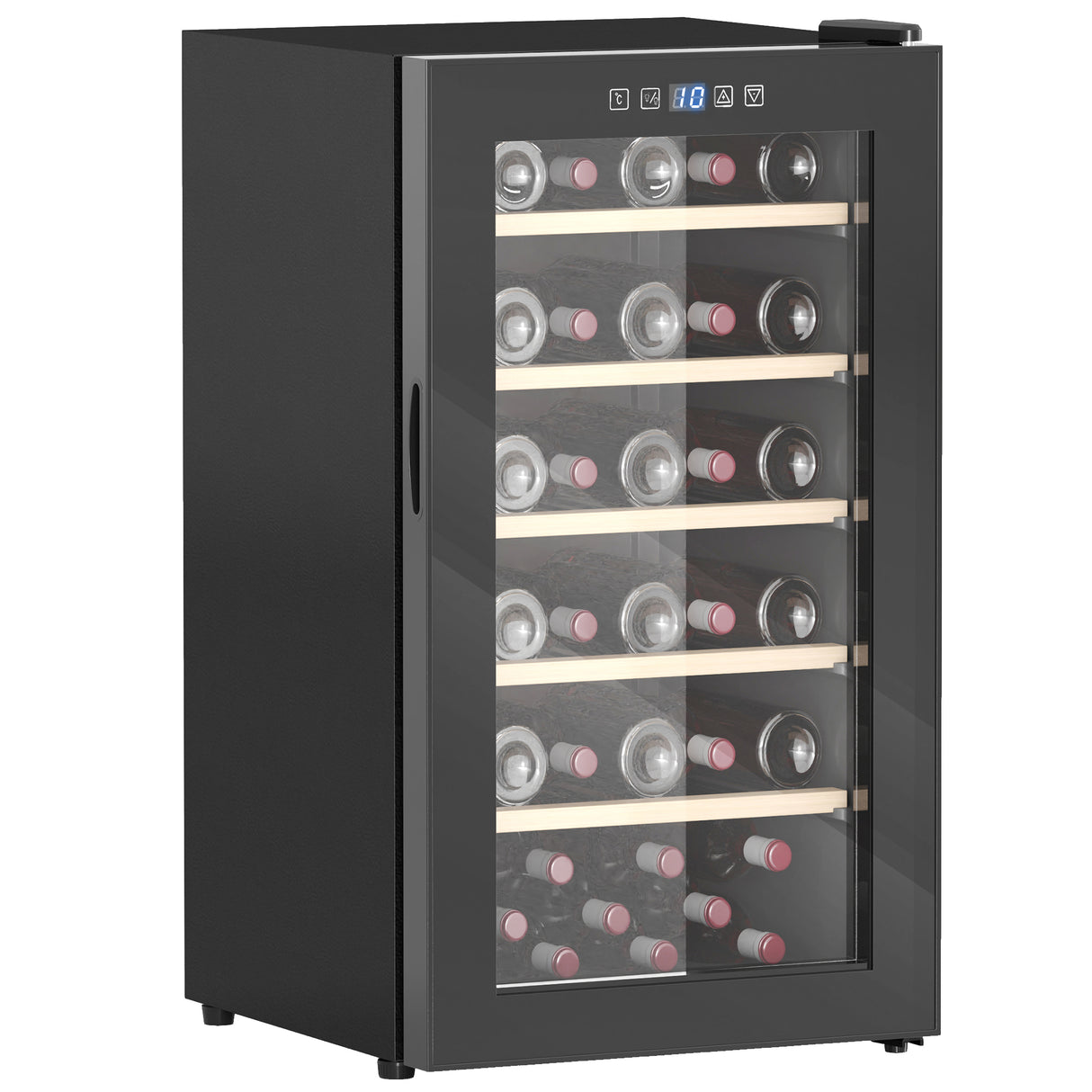 easycomfort easycomfort cantinetta vino frigo per 41 bottiglie capacita 91l controllo temperatura e ripiani in legno nero