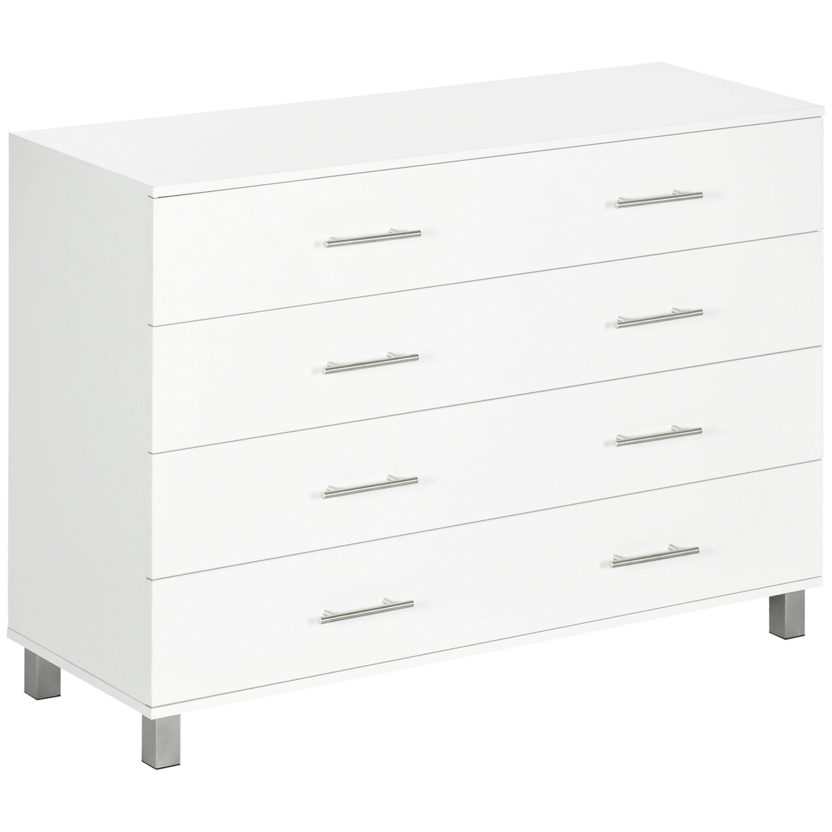 Cassettiera In Stile Bohémien Con Intreccio In Rattan | 6 Cassetti 120x40x78 Cm | Bianco | Per Camera E Soggiorno