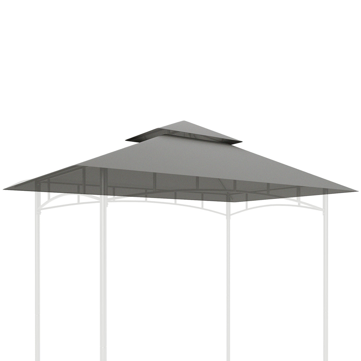 easycomfort easycomfort copertura per gazebo da giardino per barbecue 1 52x2 44 m a 2 livelli in poliestere grigio chiaro