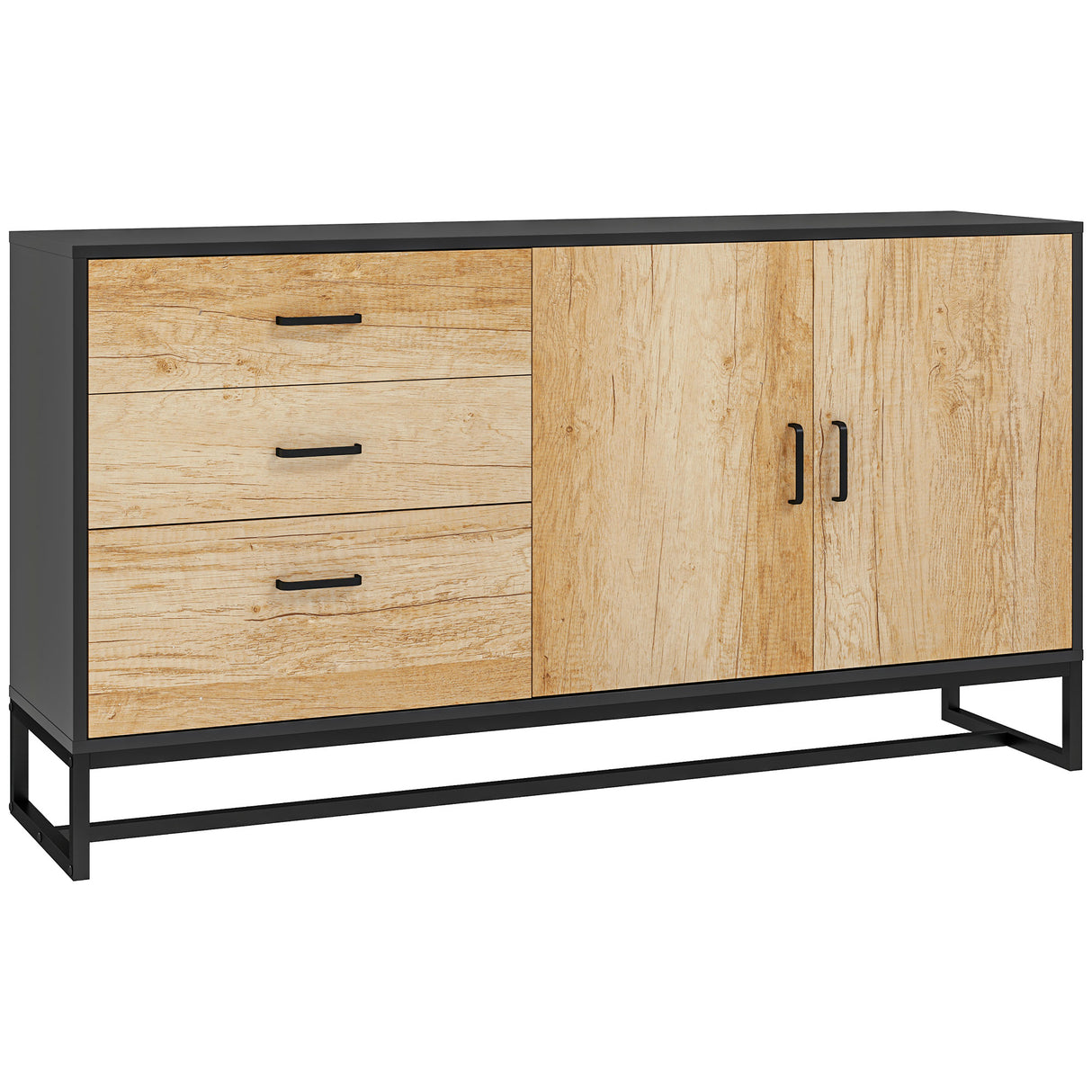 easycomfort easycomfort credenza moderna con 3 cassetti e un armadietto cucina 2 ante soft close con ripiano regolabile