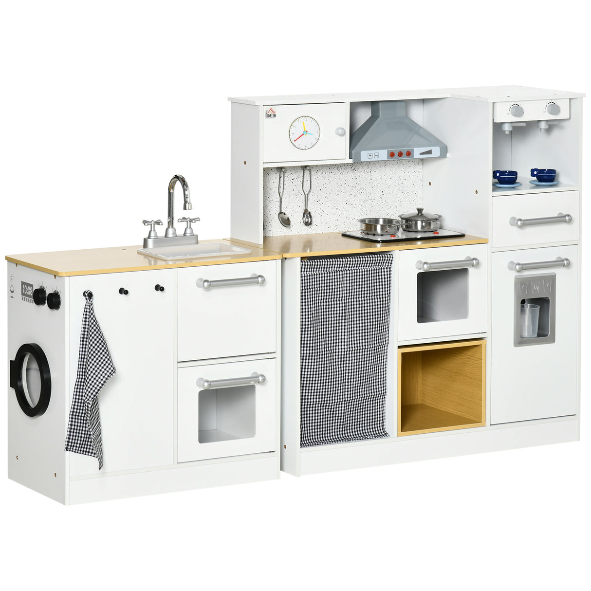 easycomfort easycomfort cucina giocattolo 2 pezzi per bambini 3 6 anni con utensili da cucina luci ed effetti sonori in mdf e pp