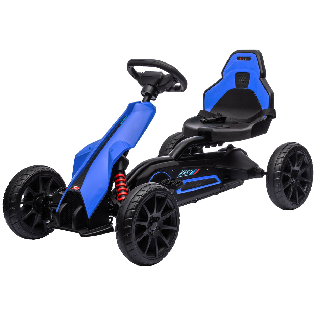 easycomfort easycomfort go kart a pedali per bambini 3 8 anni con sedile regolabile e ruote in eva 100x58x58 5 cm blu