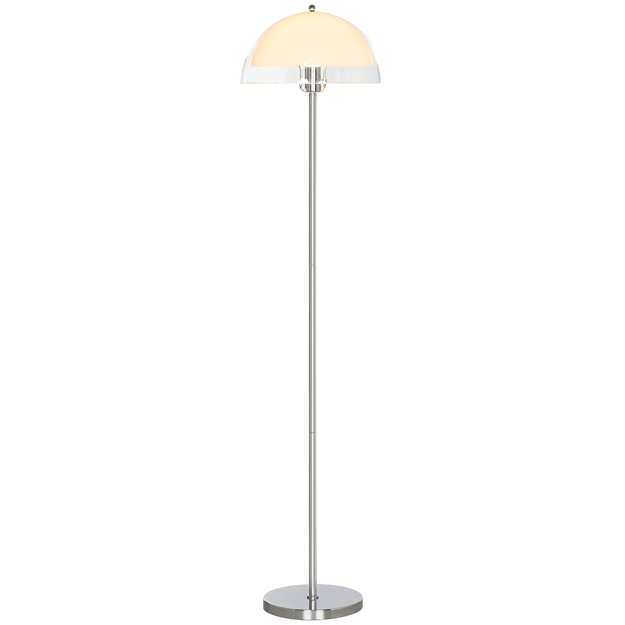 easycomfort easycomfort lampada a piantana moderna con paralume a doppio strato in metallo e acrilico 35x150 cm bianca