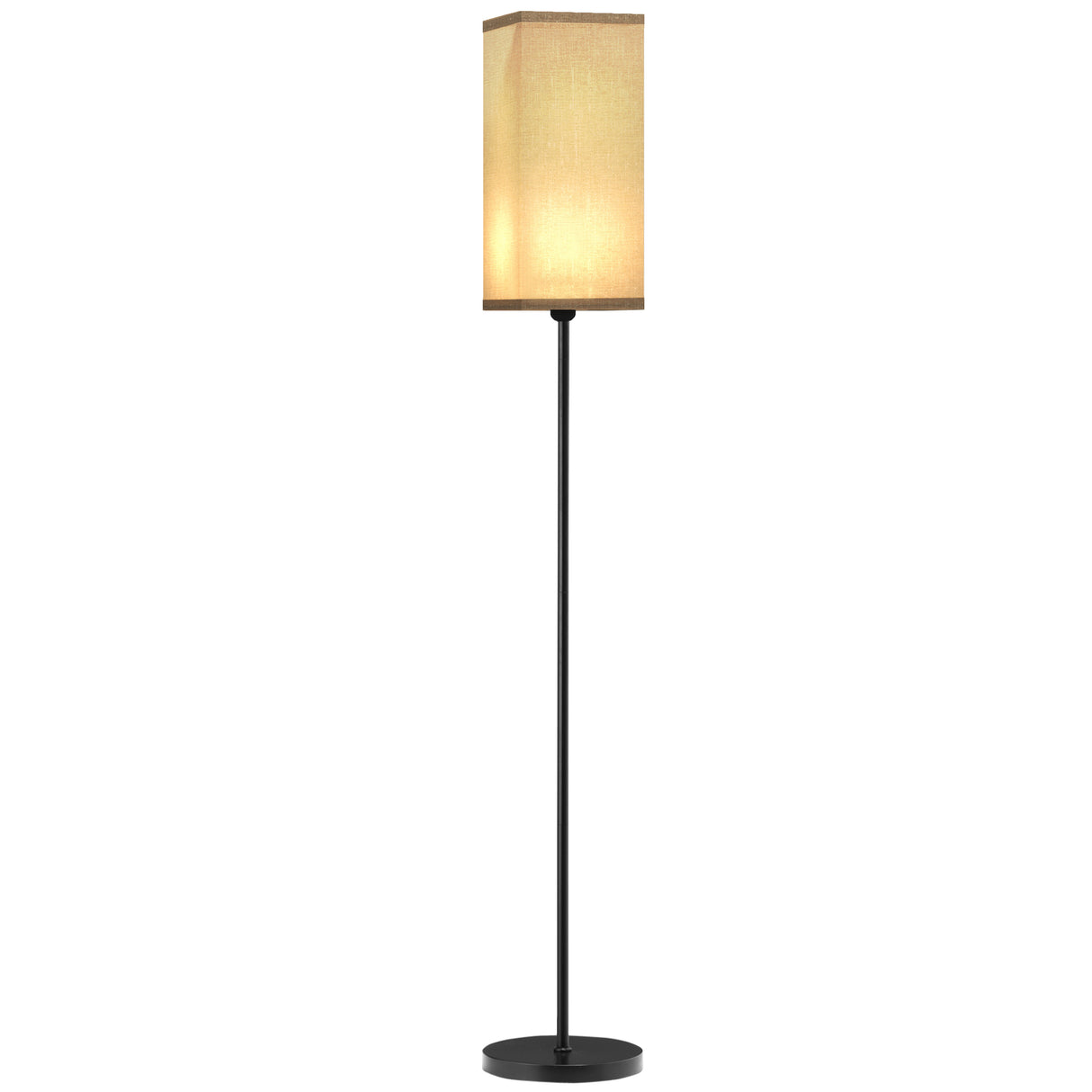 easycomfort easycomfort lampada da terra 40w con interruttore a pedale in tessuto effetto lino e metallo 25x161 5 cm nero e beige