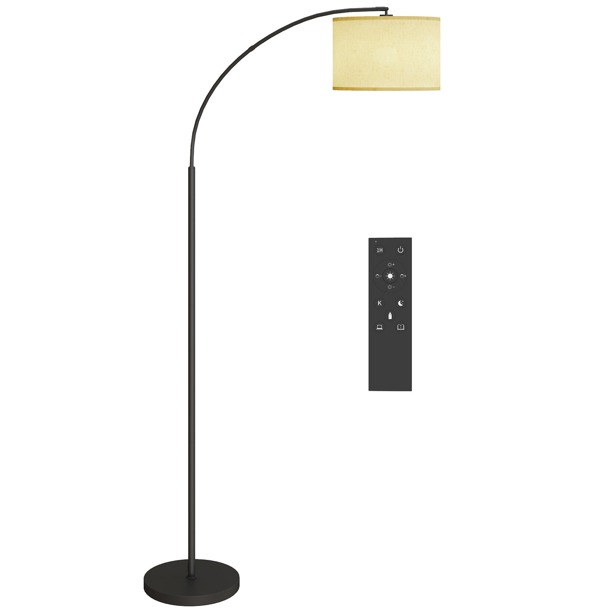 easycomfort easycomfort lampada da terra led regolabile con telecomando 11 temperature e 11 luminosita timer 1h girevole nero