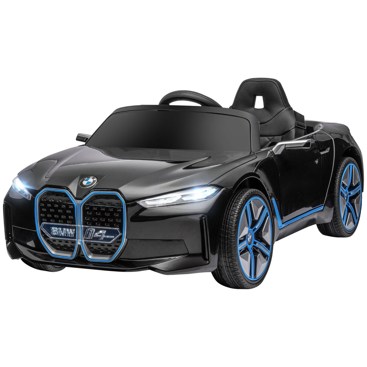 easycomfort easycomfort macchina elettrica per bambini 3 6 anni con licenza bmw con telecomando clacson e fari 115x67x45 cm nera