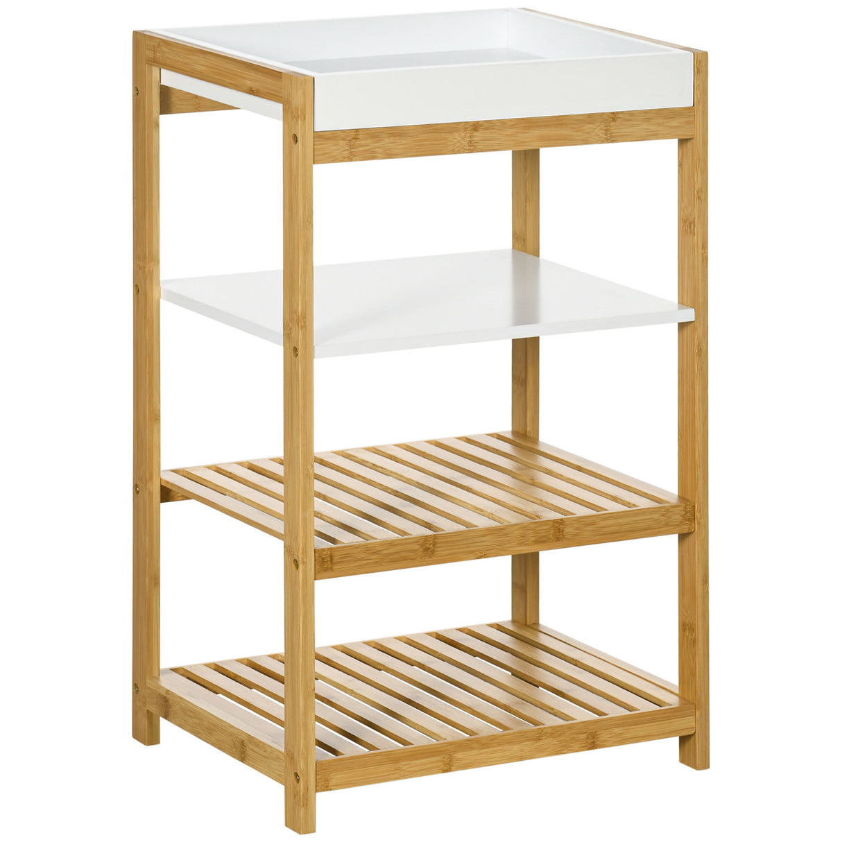 immagine-1-easycomfort-easycomfort-mobile-con-scaffali-in-bambu-e-mdf-con-vassoio-removibile-42-8x33x70cm-bianco-e-color-legno