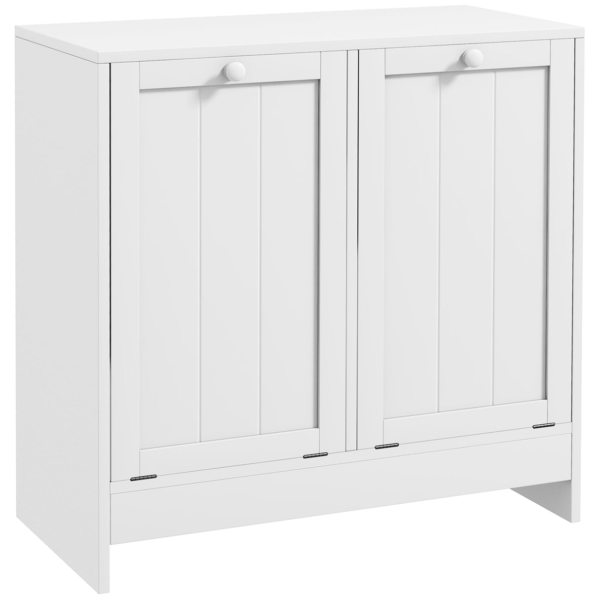 easycomfort easycomfort mobile portabiancheria con 2 scomparti a ribalta in legno 66x33x68cm bianco