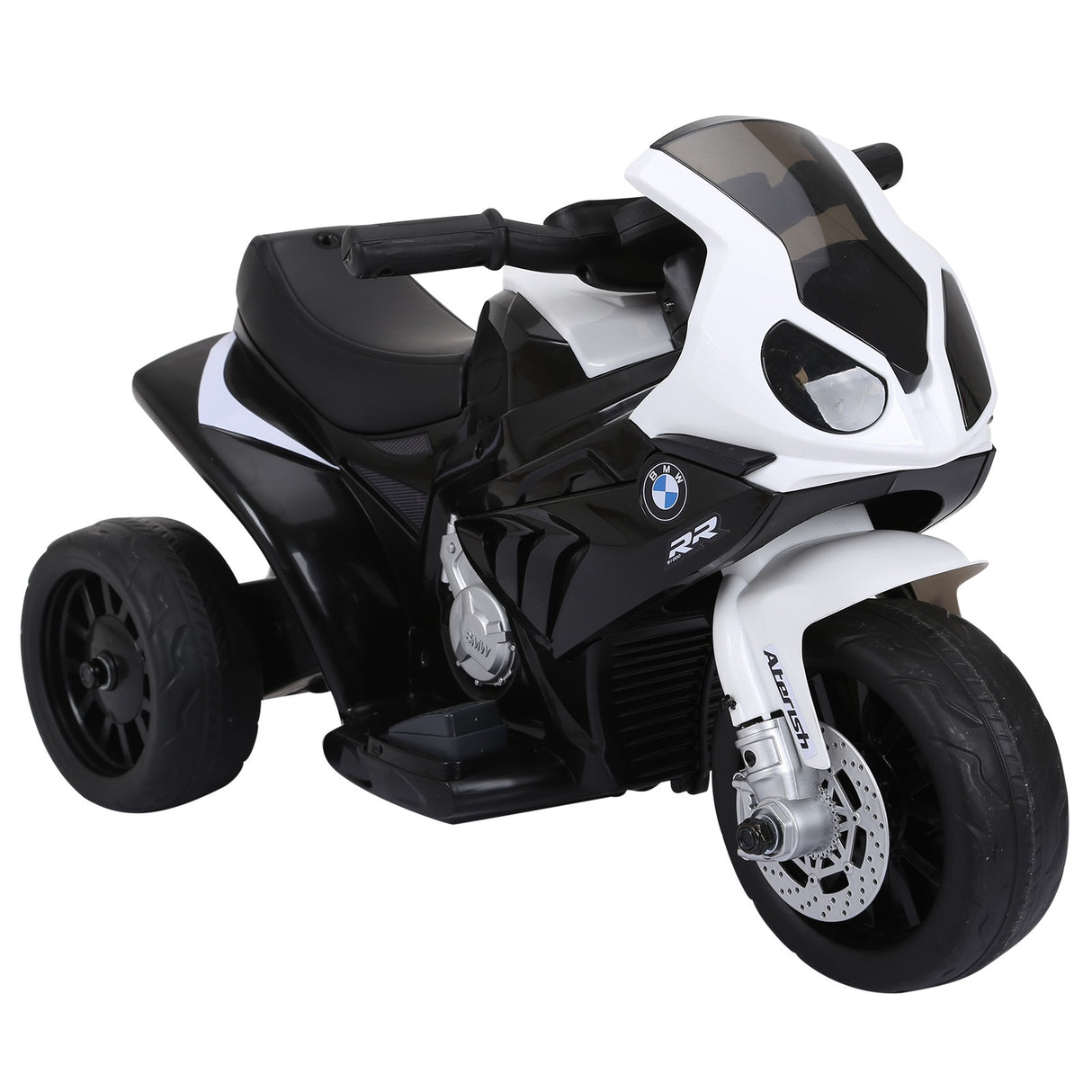 easycomfort easycomfort moto elettrica per bambini max 20kg con licenza bmw macchina elettrica con 3 ruote batteria ricaricabile 6v bianco nera 66x37x44cm