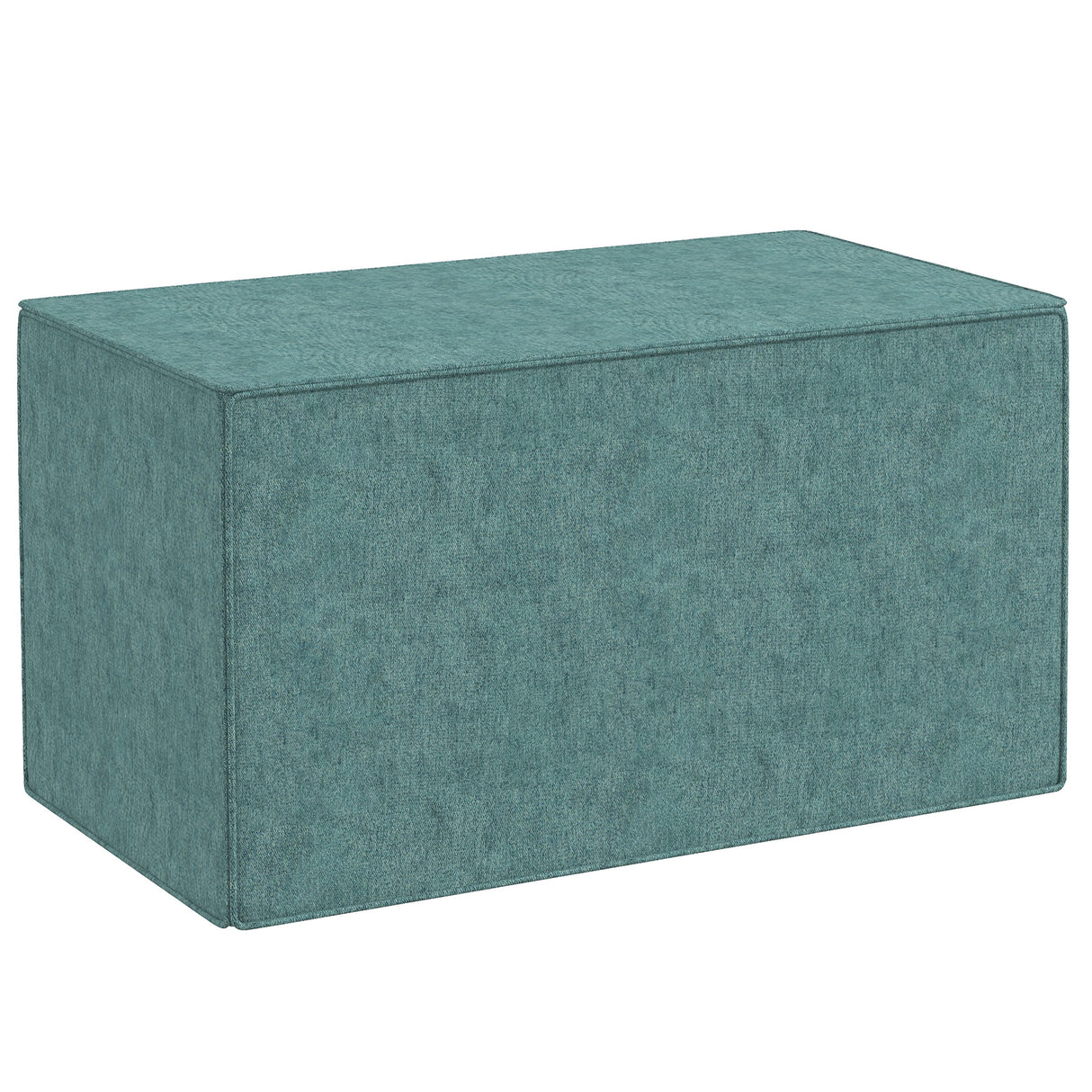 easycomfort easycomfort poggiapiedi 2 in 1 con rivestimento rimovibile in tessuto effetto lino 75x41x41 cm verde
