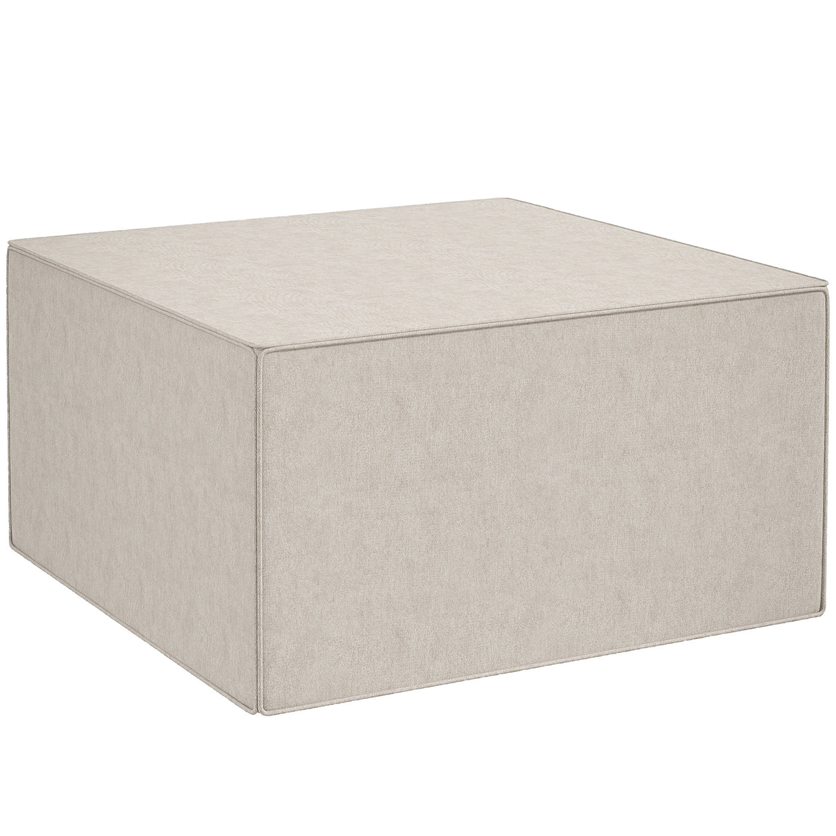 easycomfort easycomfort poggiapiedi 2 in 1 con rivestimento rimovibile in tessuto effetto lino 75x75x41 cm beige