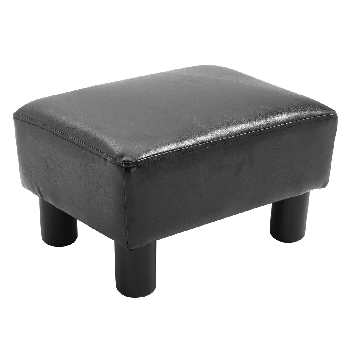 easycomfort easycomfort poggiapiedi divano rettangolare poggiapiedi pouf imbottito e rivestito in finta pelle max 100kg per soggiorno e ingresso 40x30x24 cm nero