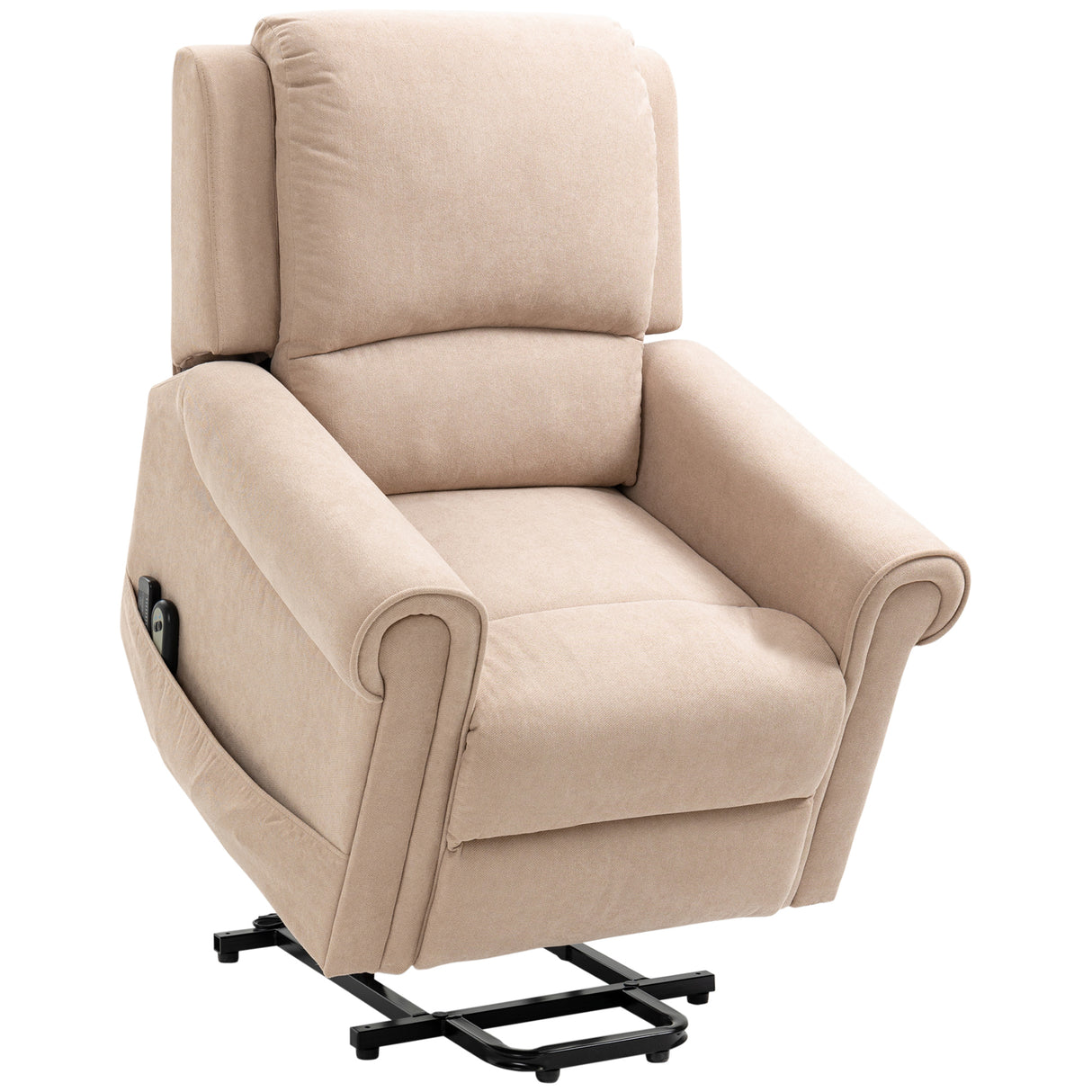 easycomfort easycomfort poltrona alzapersona reclinabile fino a 135 con telecomando e poggiapiedi 88x92x106 cm marrone chiaro