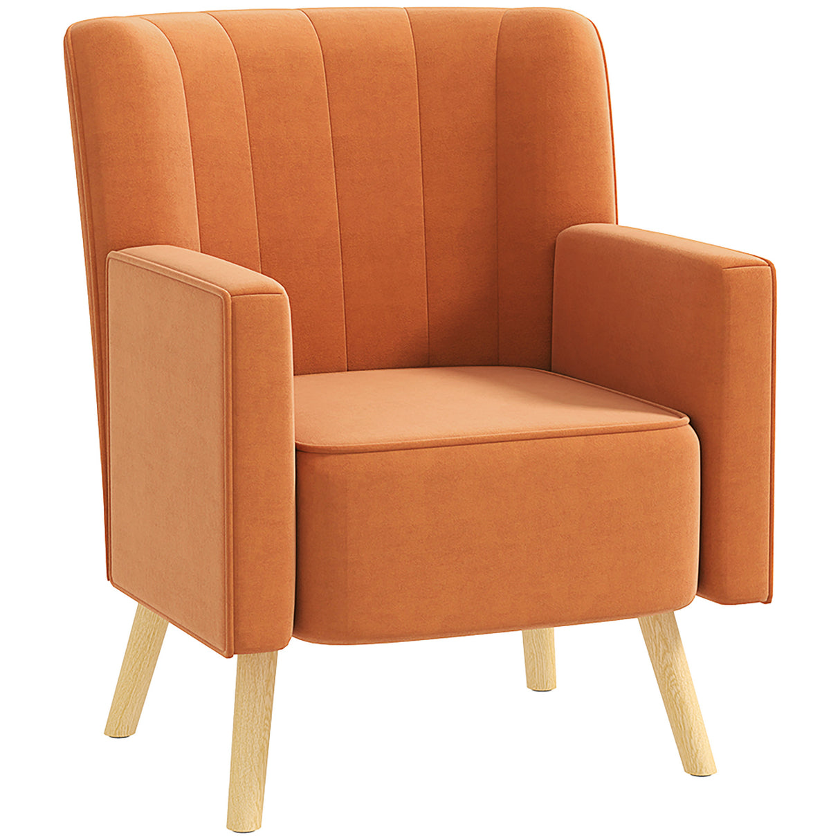 easycomfort easycomfort poltrona darredo moderna con schienale inclinato in tessuto effetto velluto 70x76x92 cm marrone