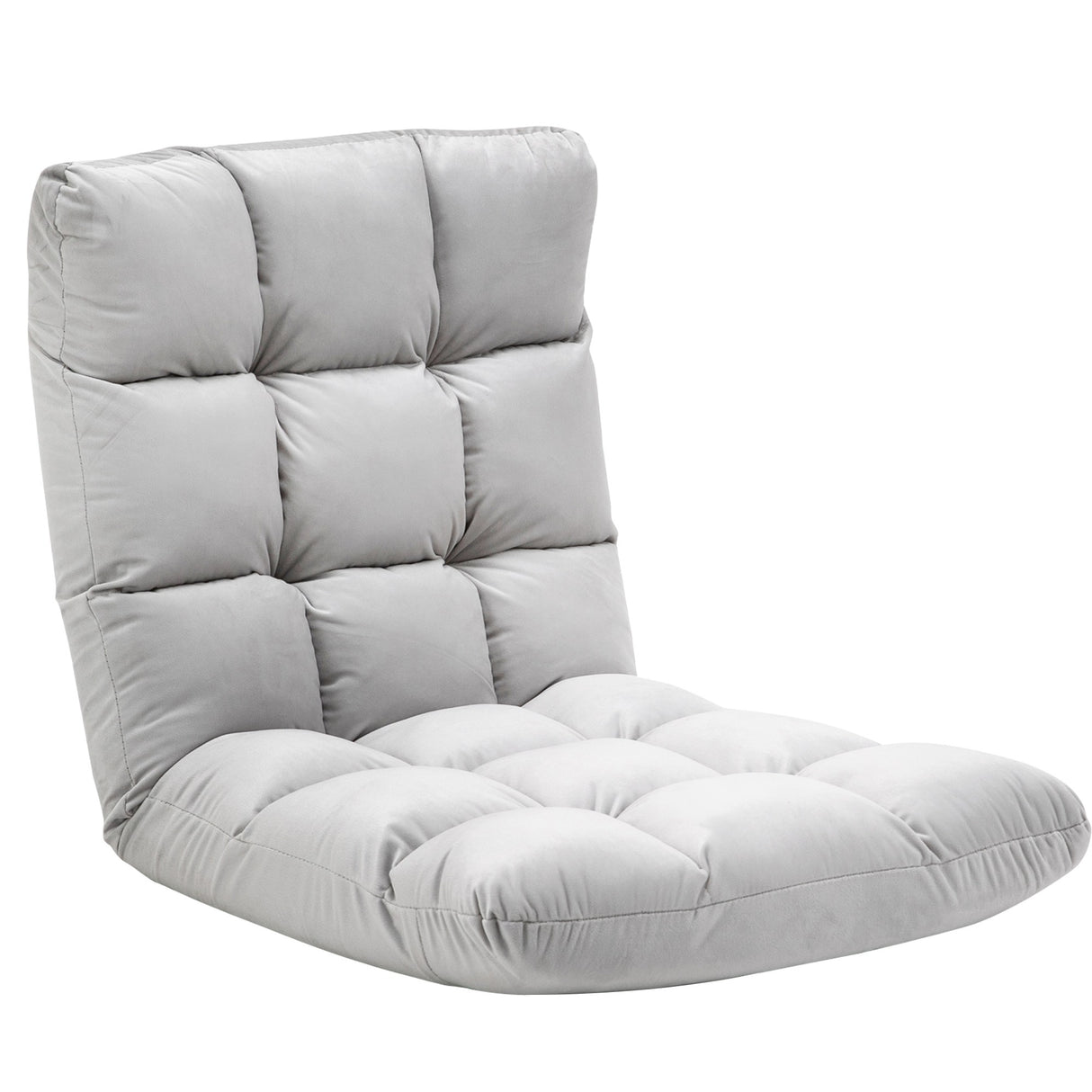 easycomfort easycomfort poltrona relax da terra con schienale reclinabile fino 180 71x55x53 5cm grigio chiaro