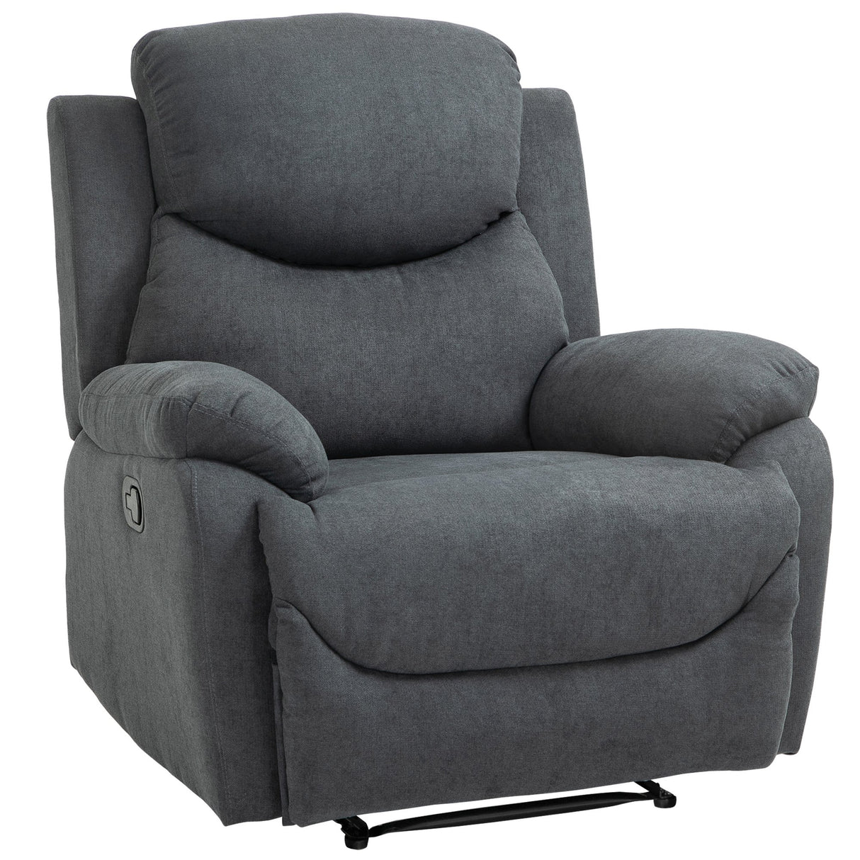 easycomfort easycomfort poltrona relax manuale ergonomica in tessuto poltrona reclinabile a 150 e poggiapiedi per casa e ufficio 93x88x102cm grigio scuro ean 8055776913636