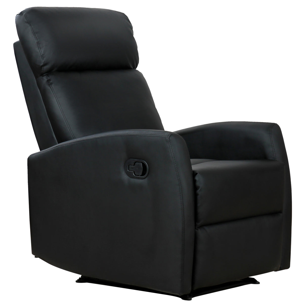 easycomfort easycomfort poltrona relax reclinabile regolabile ed ergonomica in pelle pu con imbottitura per casa e ufficio 65x92x100 cm nera ean 8054144137315