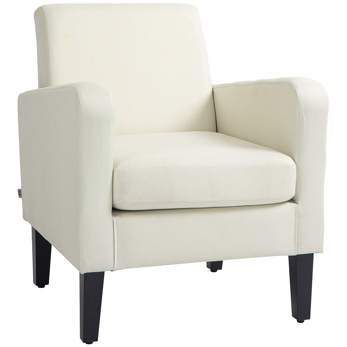 easycomfort easycomfort poltroncina da camera moderna in tessuto con braccioli 66x72x74 cm crema