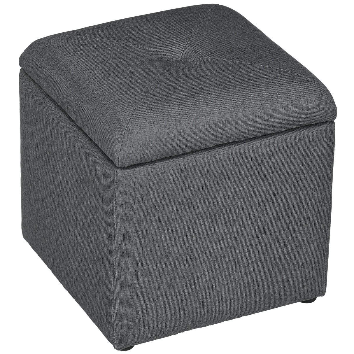 easycomfort easycomfort pouf contenitore imbottito in tessuto teddy morbido per salotto e camera 39x39x39cm grigio